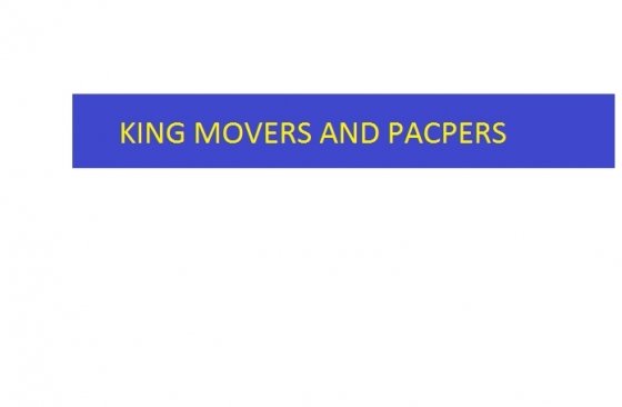 KING MOVERS AND PACKERS 0551600623